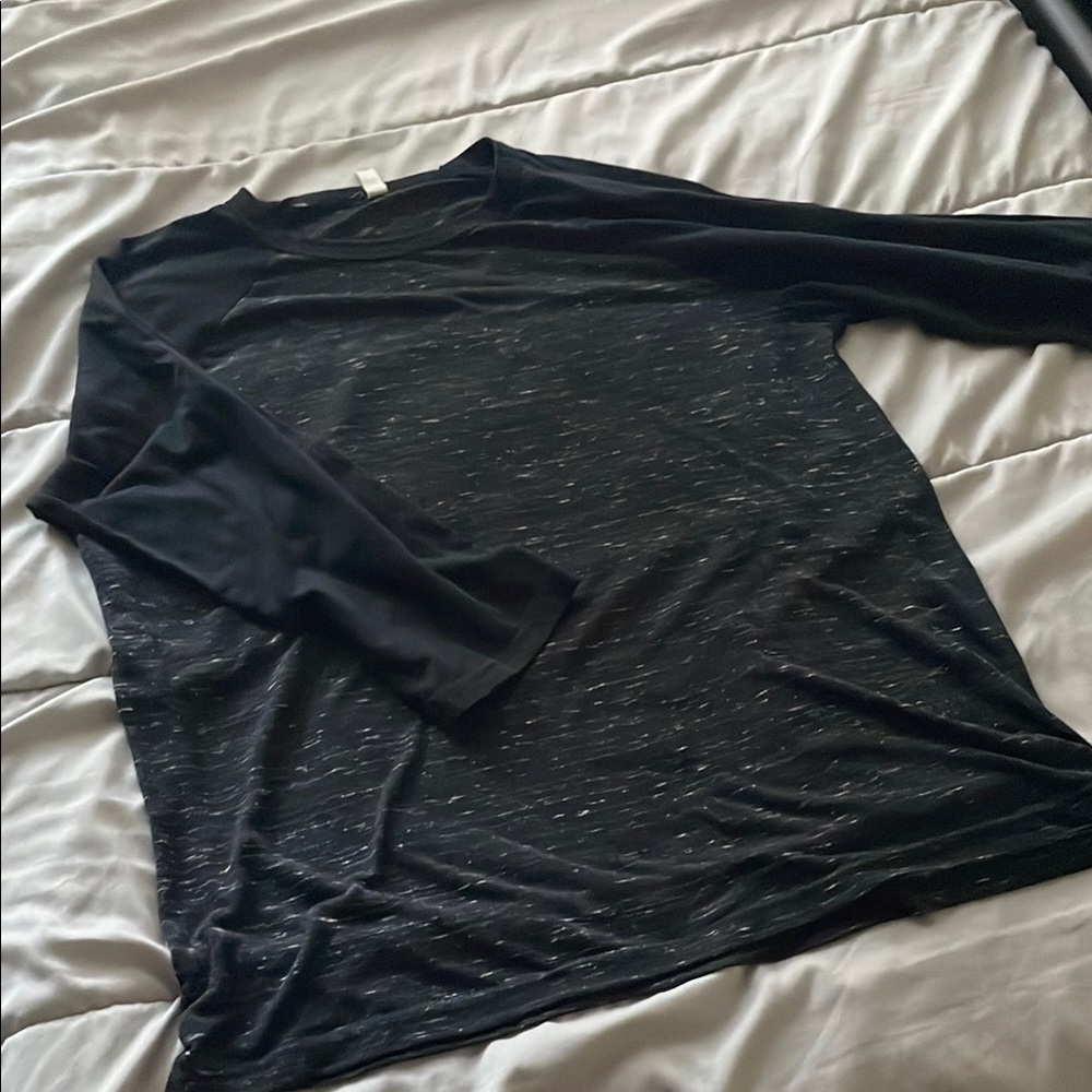 Lightweight Black Baseball Tee